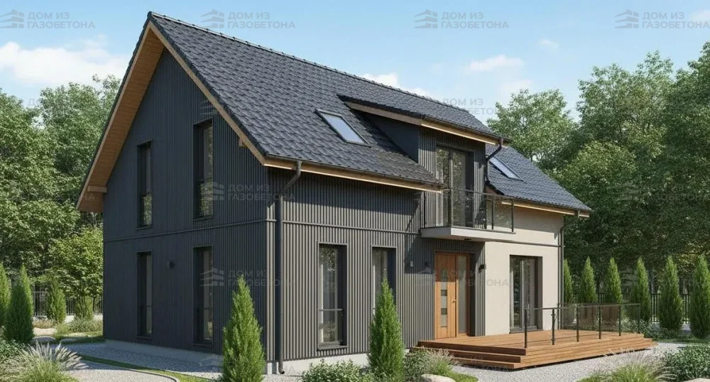 Проект Двухэтажный дом 18 на 11, 168 м2