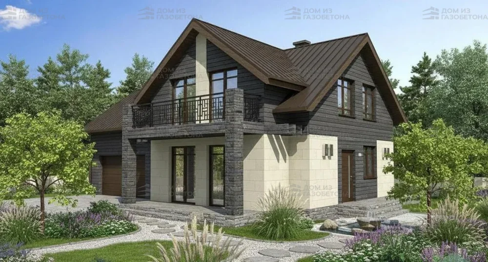 Проект Двухэтажный дом 12 на 13, 200 м2