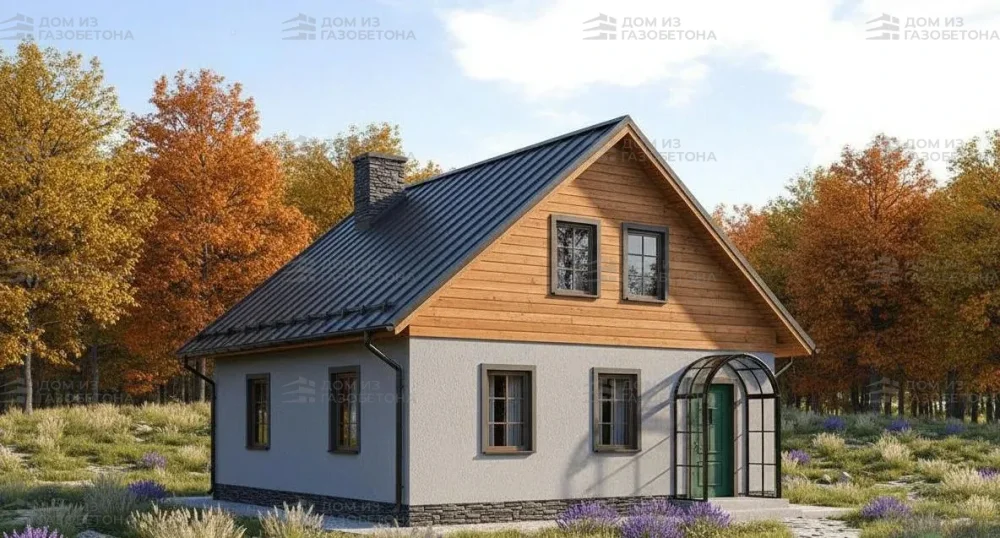 Проект Двухэтажный дом 15 на 11, 90 м2