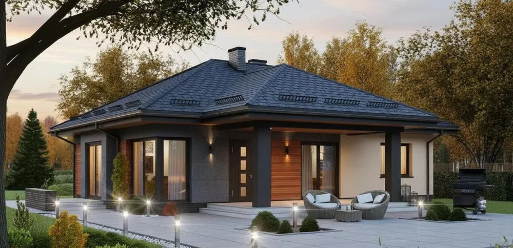 Проект Одноэтажный дом 14 на 14, 147 м2