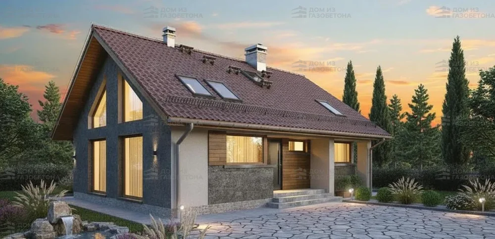 Проект Двухэтажный дом 11 на 9, 94 м2