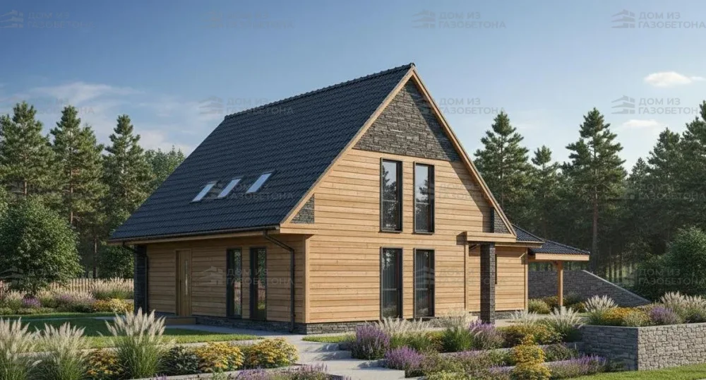 Проект Двухэтажный дом 13 на 12, 141 м2