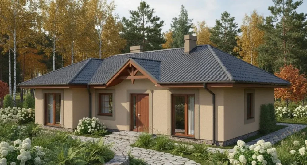 Проект Одноэтажный дом 14 на 12, 118 м2