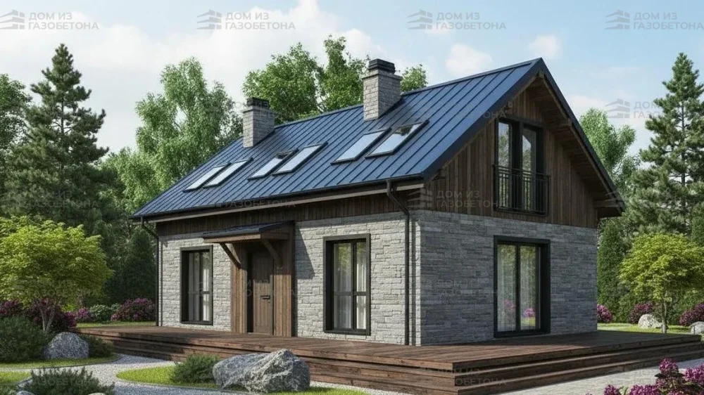 Проект Двухэтажный дом 10 на 10, 121 м2